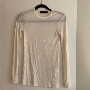 Sheer ribbed reformation long sleeved tee sz S